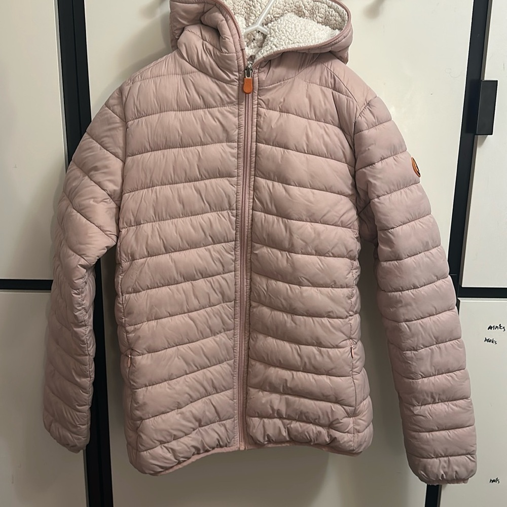 ⭐️ Save the Duck - Eco Friendly Animal Free Puffer with Sherpa Lining. Size 14